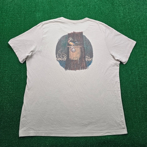 Bella Canvas Other - Dux Tshirt Mens 2XL Beige Tan Graphic Duck Box Back Print Casual Tee Outdoors